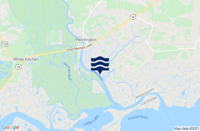 Karte der Gezeiten Pearlington Pearl River, United States