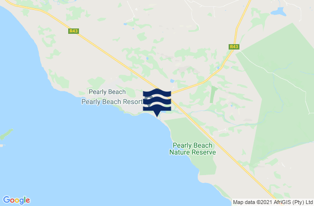 Karte der Gezeiten Pearly Beach, South Africa
