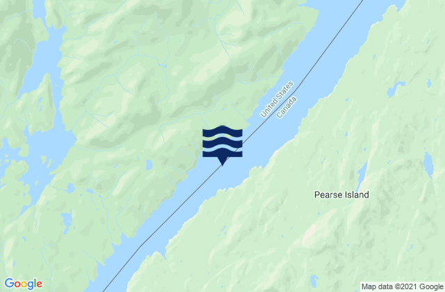 Karte der Gezeiten Pearse Canal, Canada