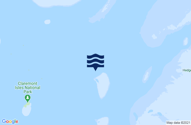 Karte der Gezeiten Pelican Island (East Coast), Australia