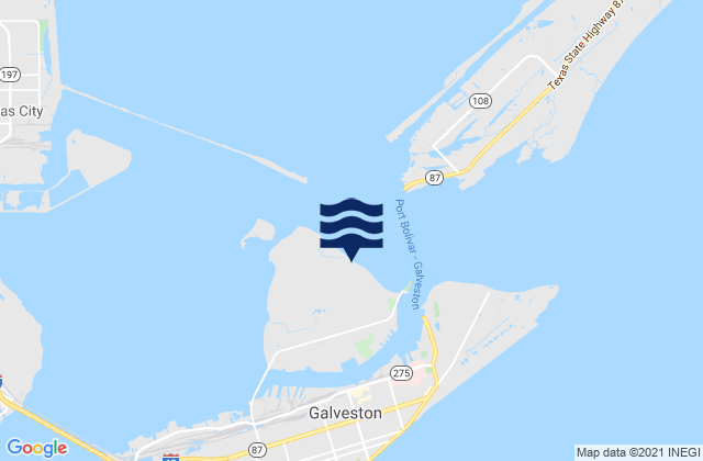 Karte der Gezeiten Pelican Island, United States