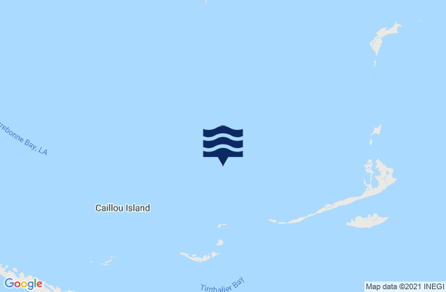 Karte der Gezeiten Pelican Islands Timbalier Bay, United States