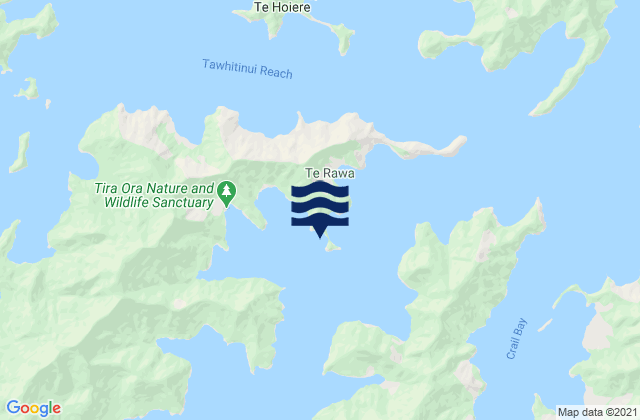 Karte der Gezeiten Pelorus Sound, New Zealand
