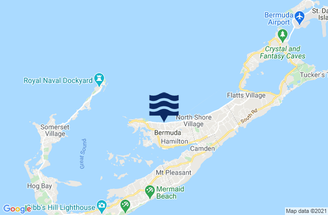 Karte der Gezeiten Pembroke Parish, Bermuda