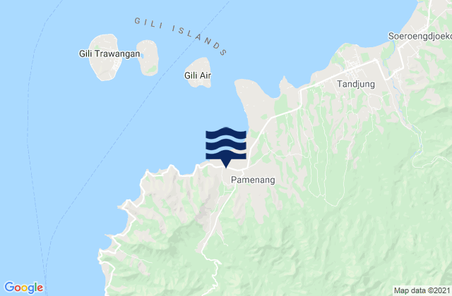 Karte der Gezeiten Pemenang, Indonesia