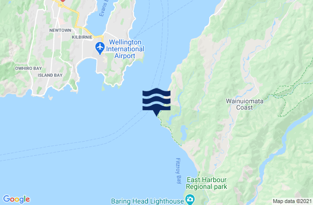 Karte der Gezeiten Pencarrow Head, New Zealand