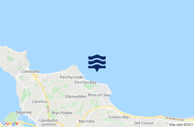 Karte der Gezeiten Penrhyn Bay, United Kingdom
