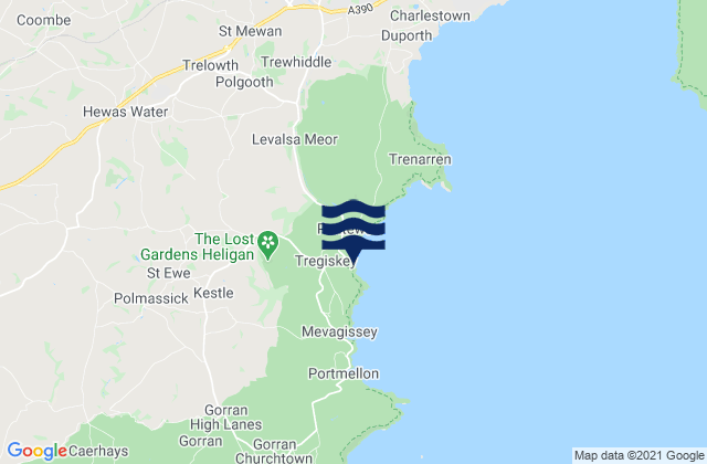 Karte der Gezeiten Pentewan Beach, United Kingdom