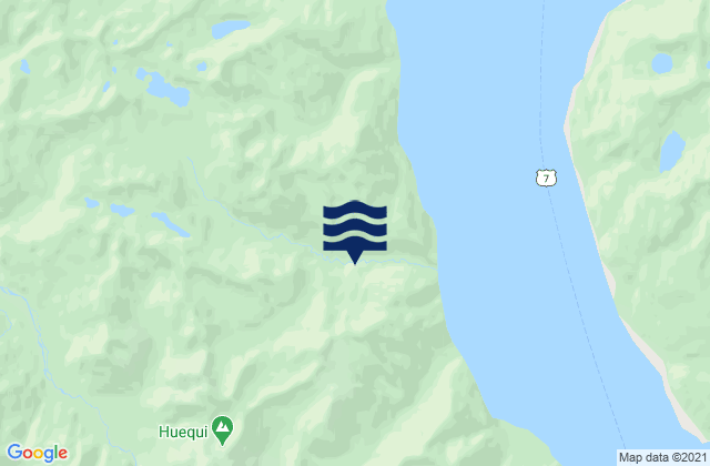 Karte der Gezeiten Península Huequi, Chile