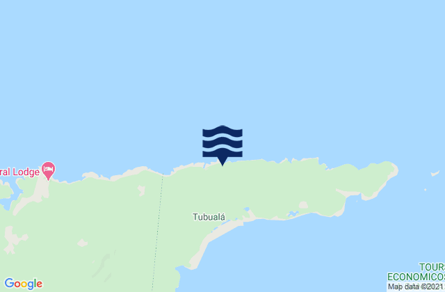 Karte der Gezeiten Península de San Blas, Panama