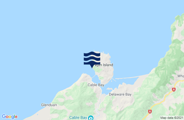 Karte der Gezeiten Pepin Island, New Zealand