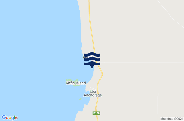 Karte der Gezeiten Perlubie Beach, Australia