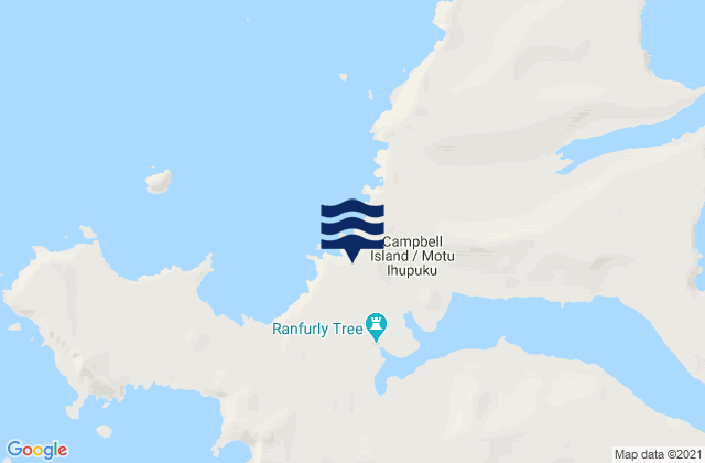 Karte der Gezeiten Perseverance Harbour, New Zealand