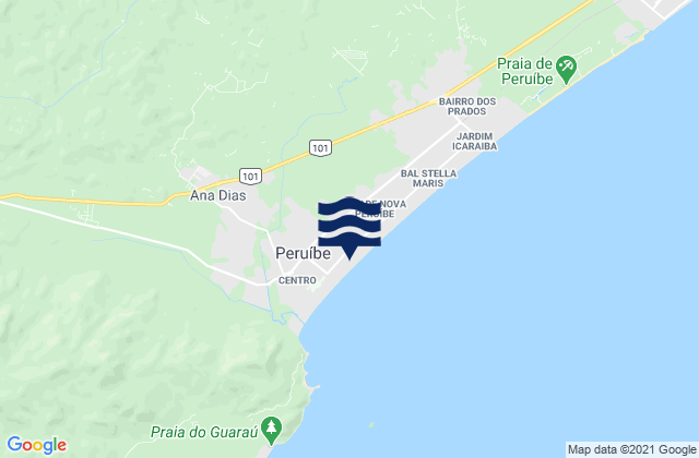 Karte der Gezeiten Peruíbe, Brazil
