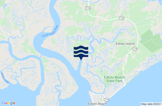 Karte der Gezeiten Peters Point (St. Pierre Creek), United States