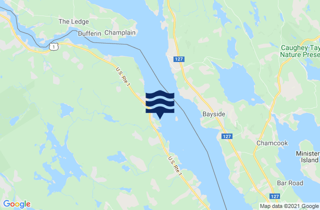 Karte der Gezeiten Pettegrove Point Dochet Island, Canada
