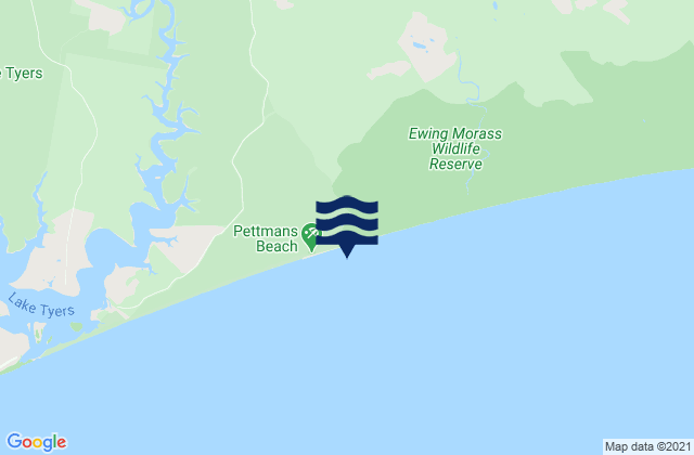 Karte der Gezeiten Pettmans Beach, Australia