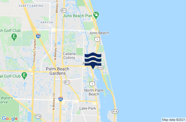 Karte der Gezeiten Pga Boulevard Bridge Palm Beach, United States