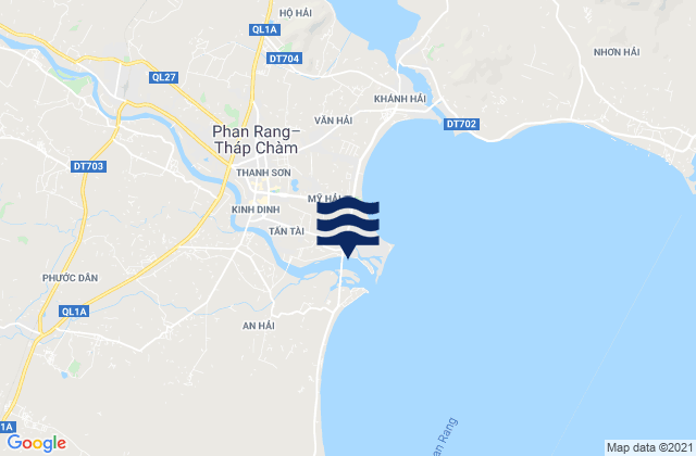 Karte der Gezeiten Phường Mỹ Đông, Vietnam