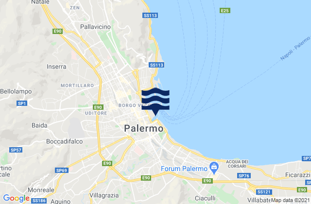 Karte der Gezeiten Piano Maglio-Blandino, Italy