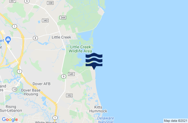 Karte der Gezeiten Pickering Beach, United States