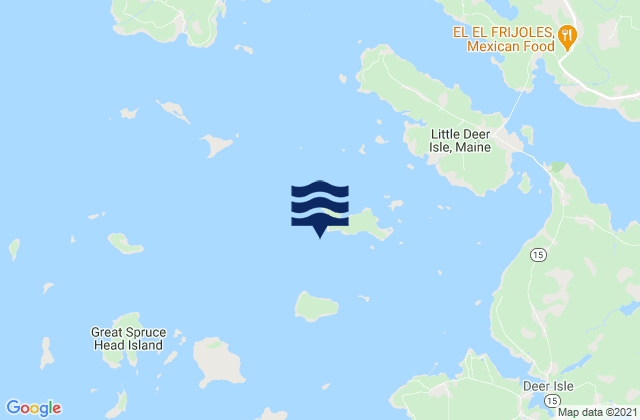 Karte der Gezeiten Pickering Island south of, United States