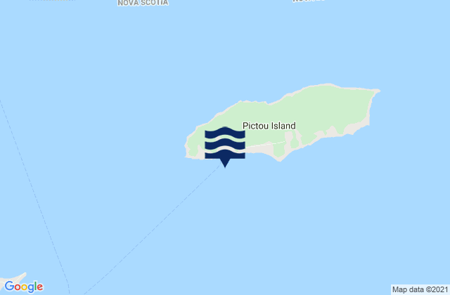 Karte der Gezeiten Pictou Island, Canada