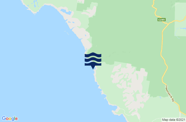 Karte der Gezeiten Pieman River, Australia