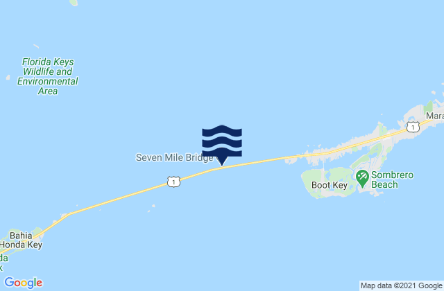Karte der Gezeiten Pigeon Key South Side Hawk Channel, United States