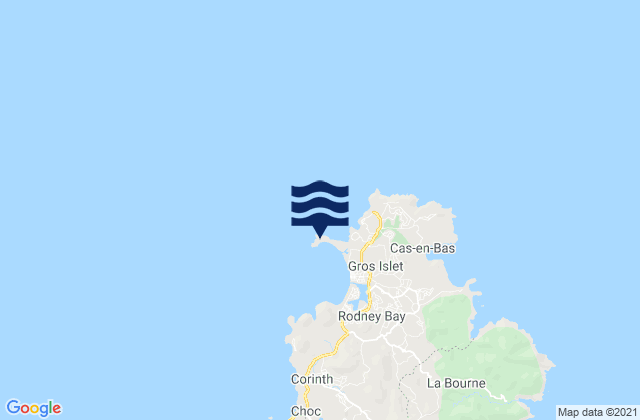 Karte der Gezeiten Pigeon Point, Martinique