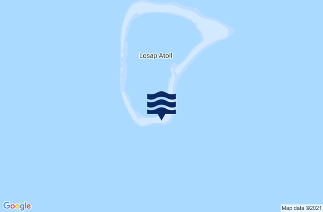 Karte der Gezeiten Piis, Micronesia