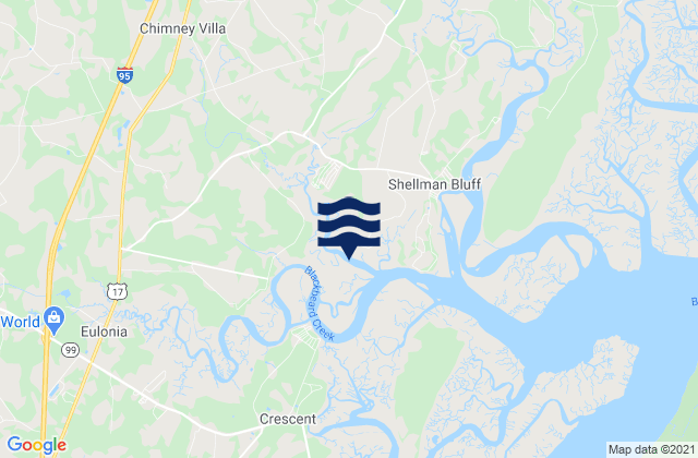 Karte der Gezeiten Pine Harbor (Sapelo River), United States
