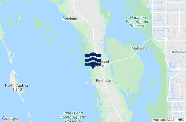 Karte der Gezeiten Pine Island Center, United States