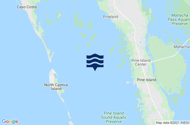 Karte der Gezeiten Pine Island Sound, United States