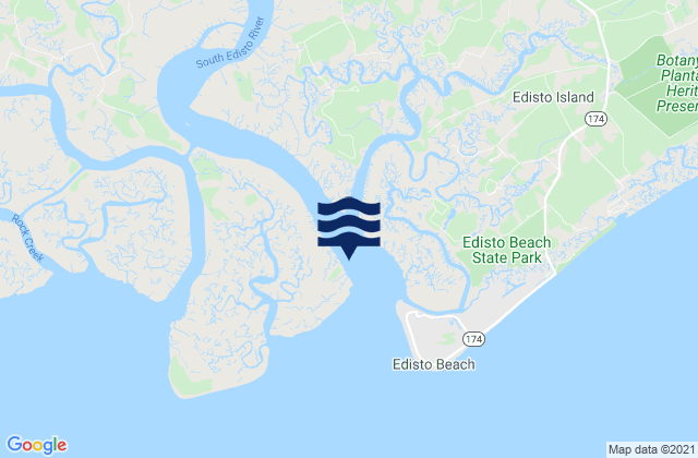 Karte der Gezeiten Pine Island South Edisto River, United States