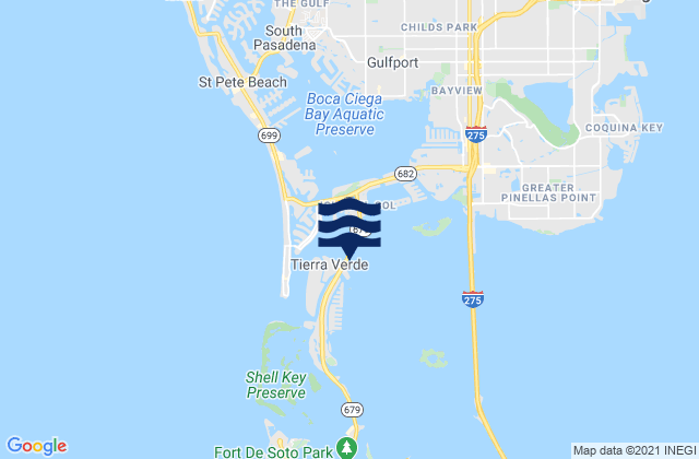Karte der Gezeiten Pine Key (Pinellas Bayway bridge), United States