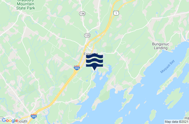 Karte der Gezeiten Pine Point, United States