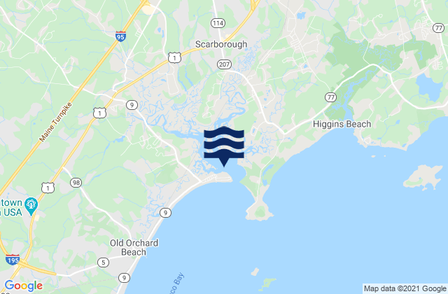 Karte der Gezeiten Pine Point Scarborough River, United States