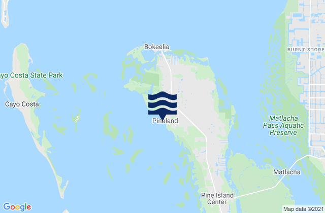 Karte der Gezeiten Pineland (Pine Island), United States