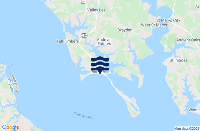 Karte der Gezeiten Piney Point, United States