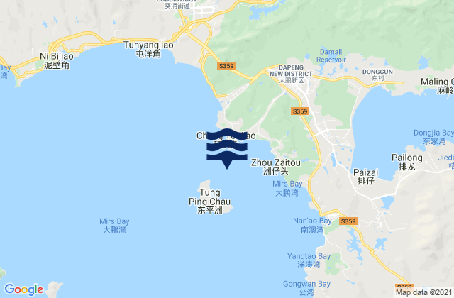 Karte der Gezeiten Ping Chau Hoi, Hong Kong