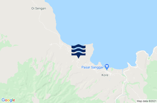 Karte der Gezeiten Piong, Indonesia