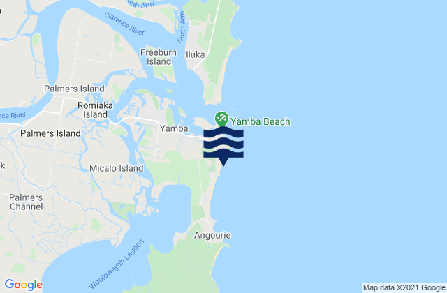 Karte der Gezeiten Pippi Beach, Australia