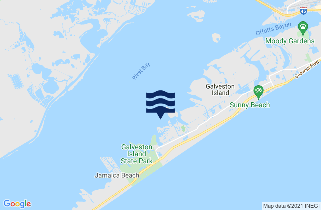 Karte der Gezeiten Pirates Cove, United States