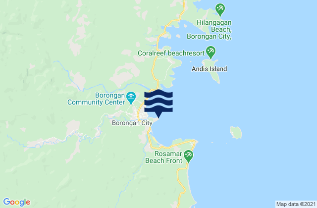 Karte der Gezeiten Pirates Cove, Philippines