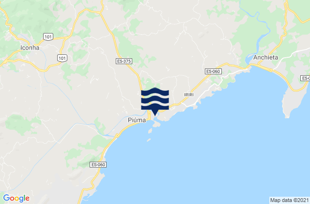 Karte der Gezeiten Piúma, Brazil