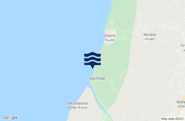 Karte der Gezeiten Plage Sidi-Rbat, Morocco