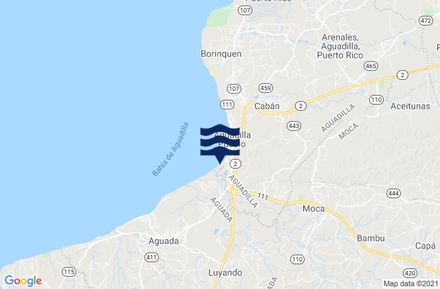 Karte der Gezeiten Plata Barrio, Puerto Rico
