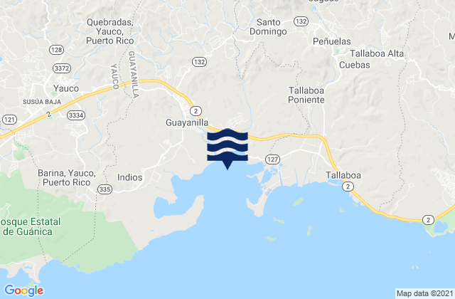 Karte der Gezeiten Playa Barrio, Puerto Rico