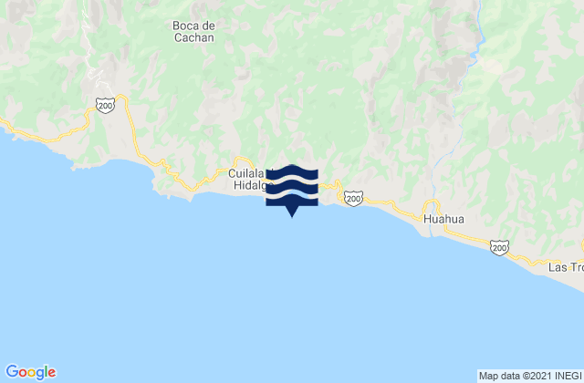 Karte der Gezeiten Playa Carricitos, Mexico